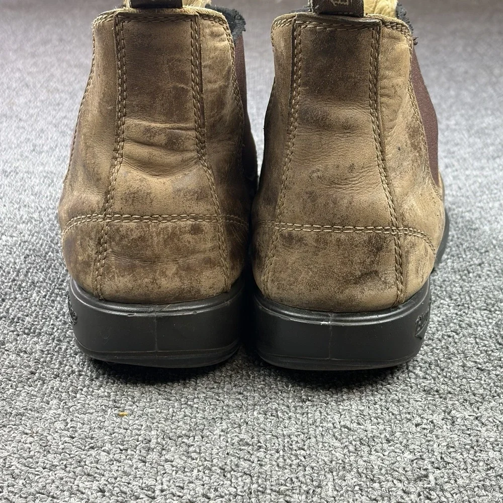 Blundstone Rustic Brown Chelsea Boots Leather Slip On Men's US 11.5 AU 10.5